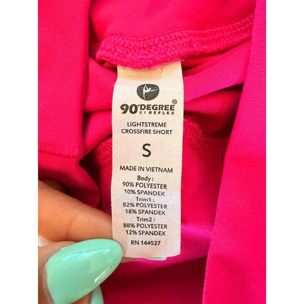 90 Degree Blue and Pink Athletic Shorts